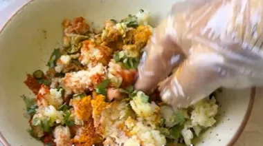 Crispy baked aloo paratha fries cut into strips 1